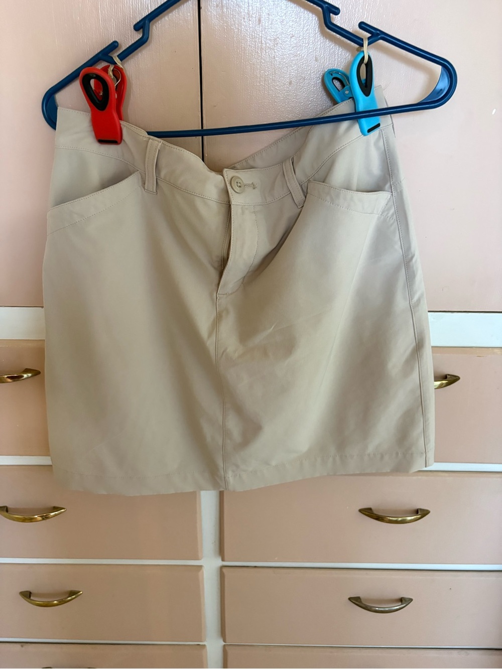 Eddie Bauer Beige Casual Skort with Front Pockets